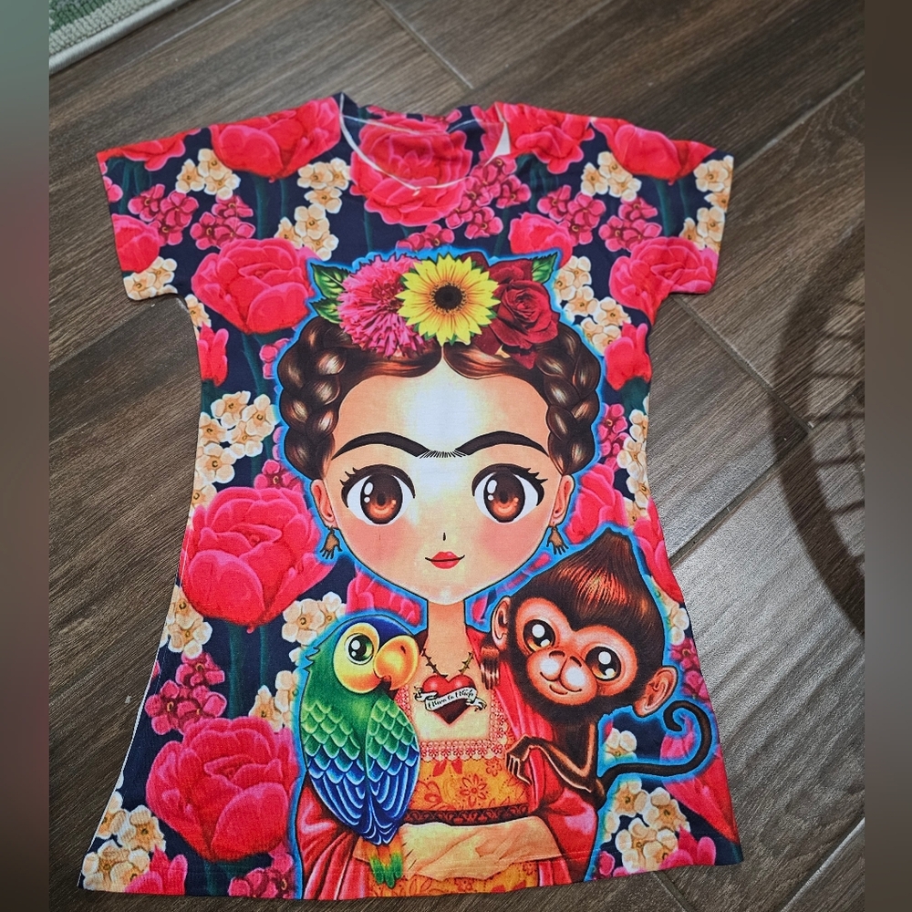 Cartoonish FRIDA KHALO TOP NO SIZE TAG SZ XSMALL
